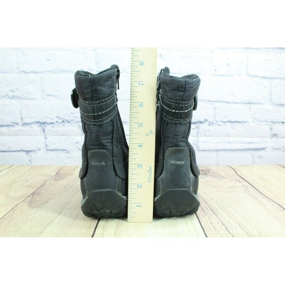 Merrell Dewbrook Black Leather Side Zip Insulated Waterproof Winter Boots Sz 7.5 - Picture 6 of 10